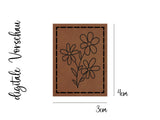 SET Kunstleder-Label "Flower Power", 2er Set