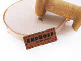 Kunstleder-Label, Lederlabel, Kunstleder-Patch, Lederpatch, 2x5cm, cognac, braun, ENDBOSS but the cutest
