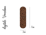 Set Kunstlederlabel, Lederlabel, PU, Kunstleder-Label, braun, Label, weich, flexibel, Leoprint, Herz, Leo Love