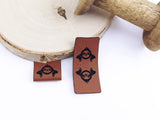 Set Kunstlederlabel, Lederlabel, PU, Kunstleder-Label, braun, Faultier, Label, weich, flexibel