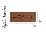 Set Kunstlederlabel, Lederlabel, PU, Kunstleder-Label, braun, Robbe, Label, weich, flexibel