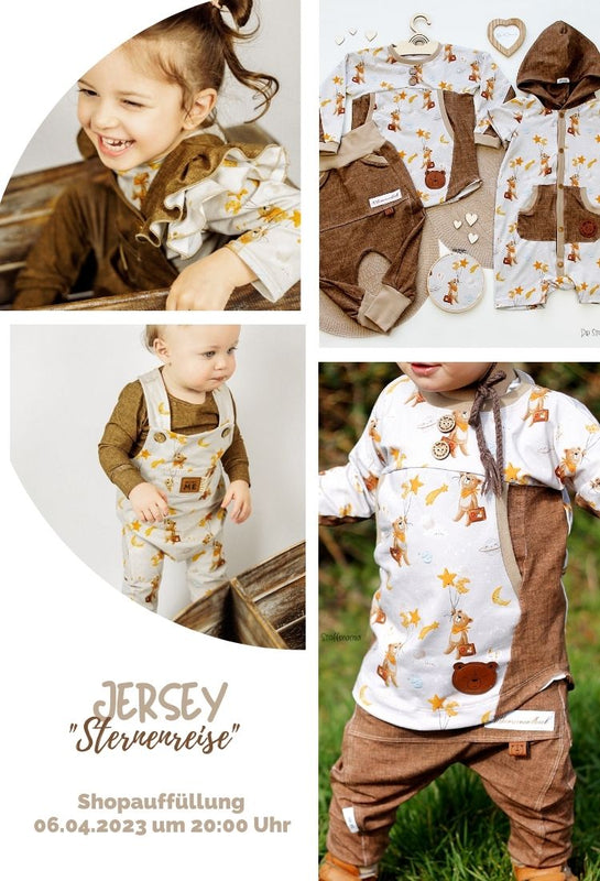Eigenproduktion, Jersey, Reaktivdruck, Bärchen, Teddy, Sternenreise