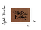 Kunstleder-Label, Lederlabel, Kunstleder-Patch, Lederpatch, 4x3cm, Frühling