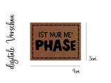 Set Kunstlederlabel, Lederlabel, PU, Kunstleder-Label, braun, Label, weich, flexibel, coole Schriftzüge, nur ne Phase