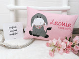 Kissen, Namenskissen, personalisiert, individuell, Kinderkissen, Geschenk zur Geburt Taufe, Esel  