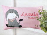 Kissen, Namenskissen, personalisiert, individuell, Kinderkissen, Geschenk zur Geburt Taufe, Esel  